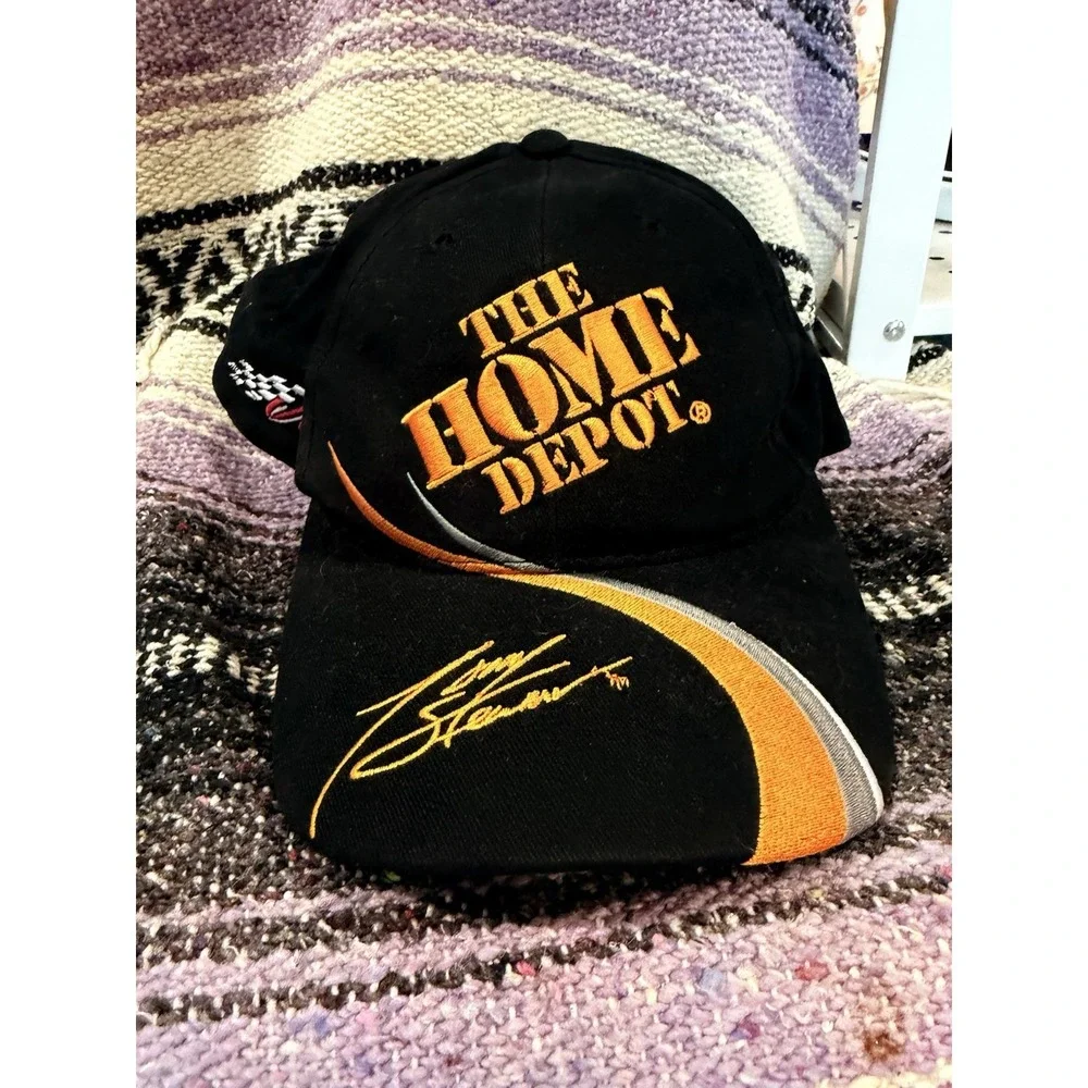 Vintage 90s NASCAR Snapback Hat The Home‎ Depot Tony Stewart Joe Gibbs Racing 20